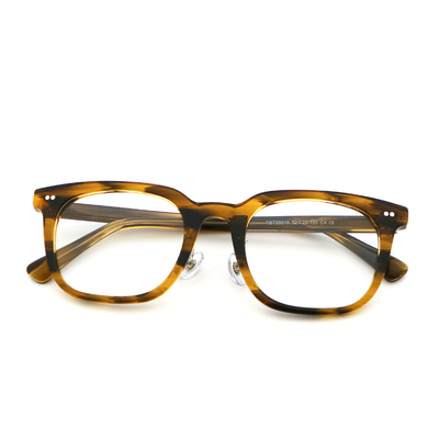 Square Pink Small Round Acetate Glasses Handmade Full-Rim Frame Personal