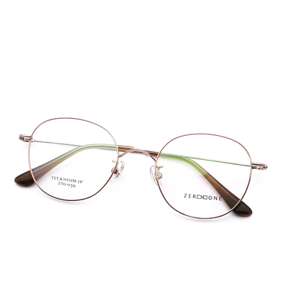 Good price High Elastic IP Electroplating Beta Titanium Glasses Frame Cozy Gold Metal Opticalv online