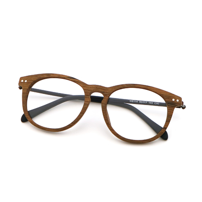 quality Latest Styles Wood Grain Acetate Optical Glasses Frame MR 6114 factory