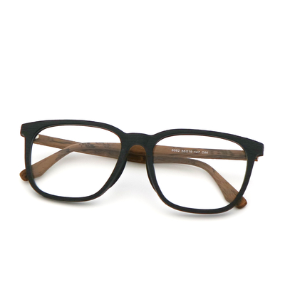 Good price 2024 Unique Polygons Wood Grain Acetate Glasses Frame MR 8082 online
