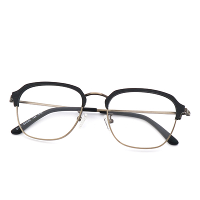 calidad Polígonos Cuadros ópticos de acetato de grano de madera para hombres y mujeres MR 8120 fábrica