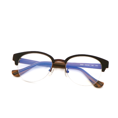 kwaliteit Handgemaakte Retro Houtgraan Acetaat Optische Bril Frame MR H002 fabriek