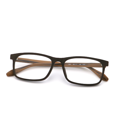Good price Wood Grain Eyeglasses   Wood Copy Acetate Optical Glasses Frame online