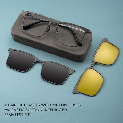 Good price Magnetic Pure Titanium Aluminum Glasses Fashion Portable Glasses online