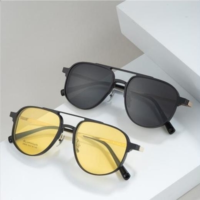 quality Elliptical Pure Titanium Aluminum Glasses Clip On Glasses Business factory