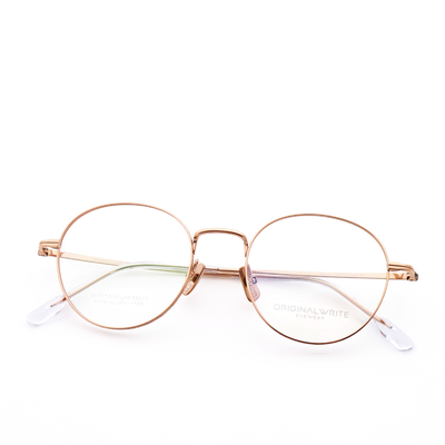 Good price Round Optical Frames Pure Titanium Frame Glasses Elasticity 88211 online