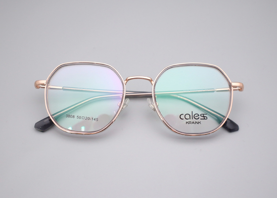 Good price Square Metal Frame Eyeglasses Sleek Framework With Flex Temple Length online