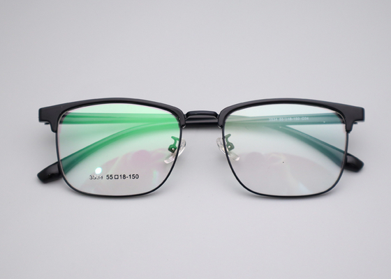 Good price Portable Rectangle Metal Browline Glasses Framework Unisex 3534 online
