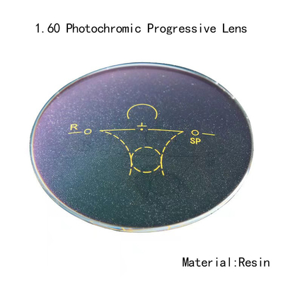 Good price Resin Lens Green Coating 1.60 HMC Multifocal Flat Photochromic Lens High Index online