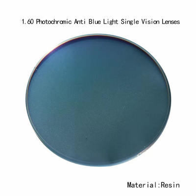 Good price 1.60 Photochromic Anti Blue Light AR Coating Single Vision Photochromic Blue Cut Lenses online