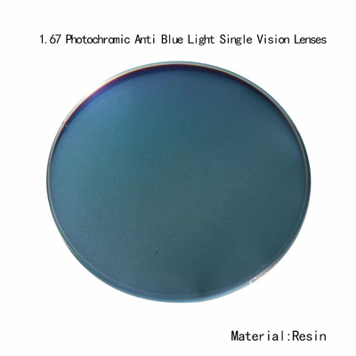 Good price 1.67 Photochromic Anti Blue Light AR Coating Single Vision Lenses Goggles Photochromic Lens online