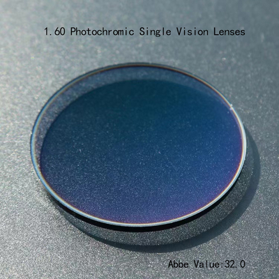 Good price 1.60 Photochromic Anti Glare Lenses HMC AR Coating Ophthalmic Lenses For Block EMI online