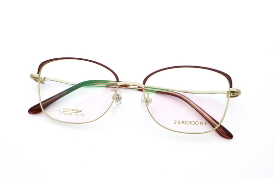 Good price ZTO 3029 Unisex Cat's Eye Full Frames Beta Titanium Adjustable Temple online