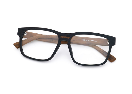 Good price 56-16-148 Vintage Rectangle Wood Grain Glasses Colorful 8189 online